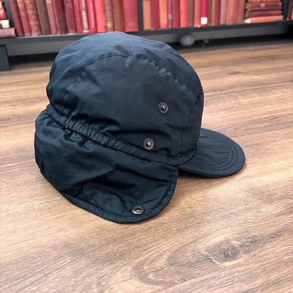 Fera Skiwear Trapper Ear Flap Insulated Down Ski Black Outdoor Snaps Hat - Picture 6 of 13